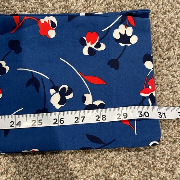 BODEN Blue Floral Richmond Ankle Pants Trousers Cotton Size 8 Long - Picture 12 of 12